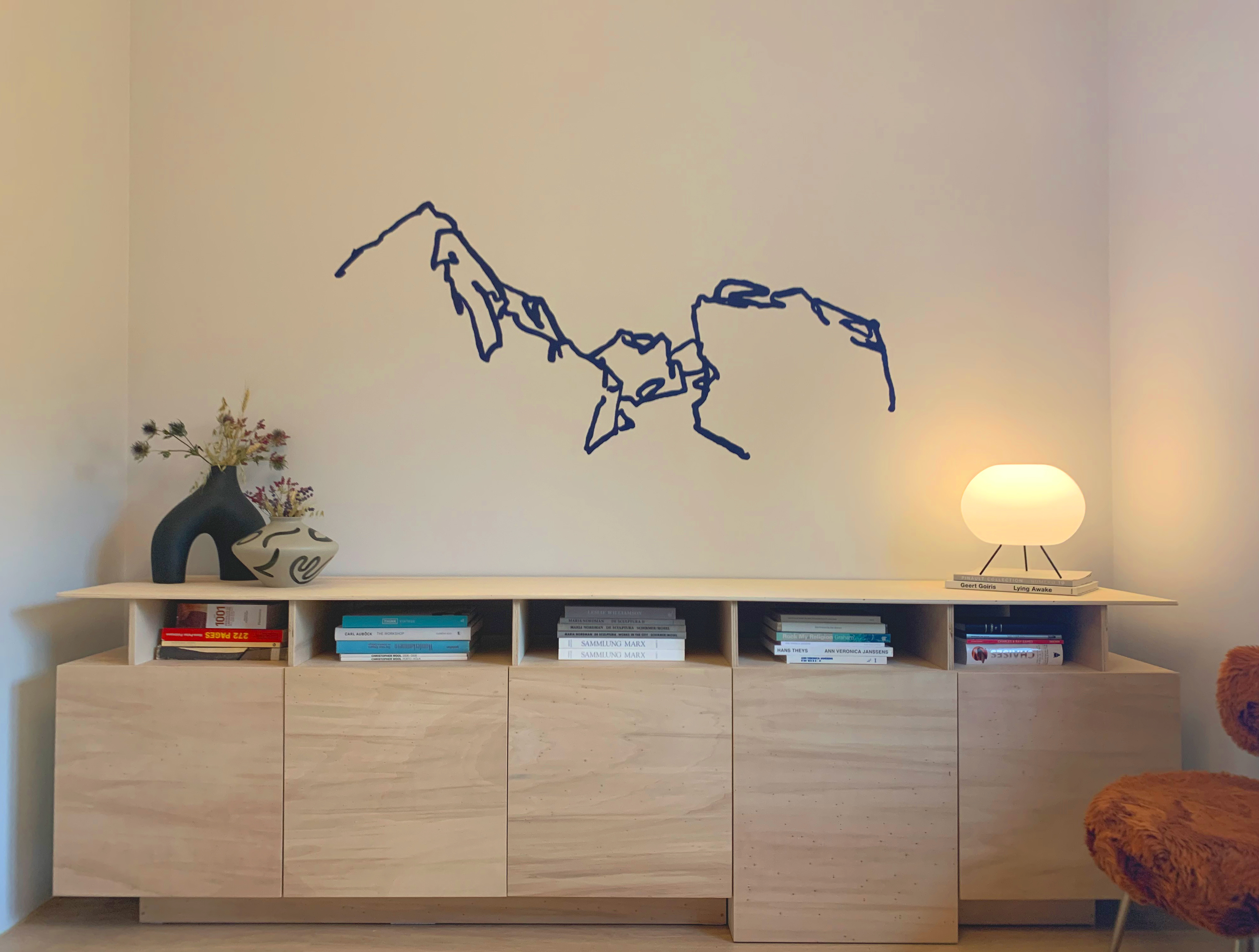 Péchabou — Buffet réalisé et peinture murale